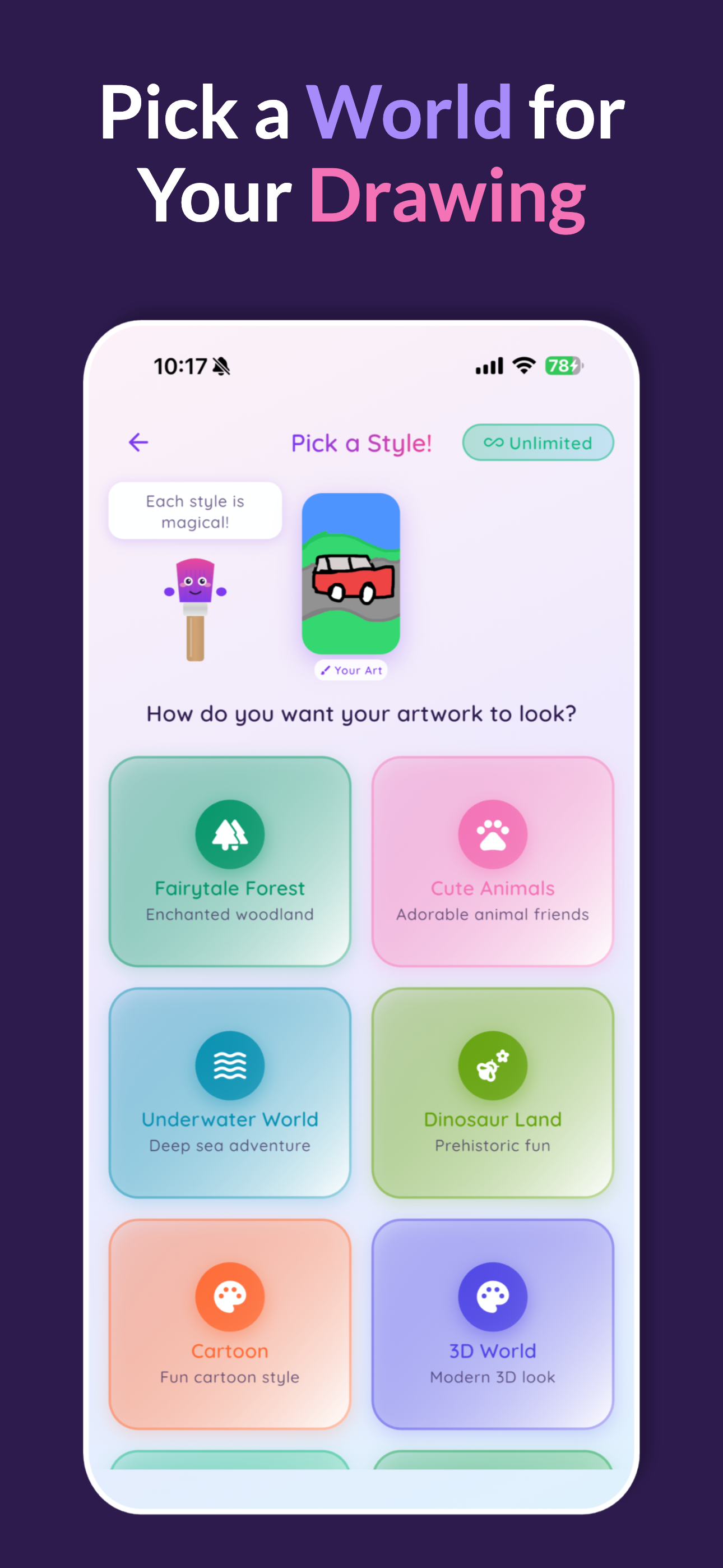 Kids Art Studio drawing canvas